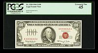 Fr.1550, 1966 $100 Legal Tender Note, Low Number A00006345A, ChXF, PCGS-45